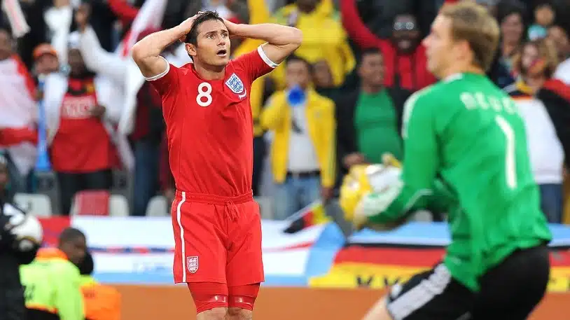 World Cup 2010 chứng kiến Lampard không được công nhận bàn thắng